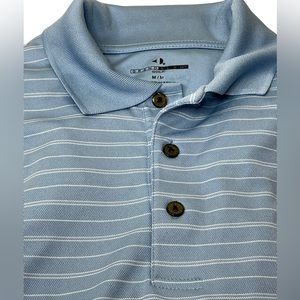 Grand Slam Striped Polo Golf Shirt Mens M blue  Box W